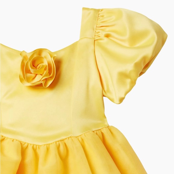 Janie and Jack Disney Princess Belle Satin Dress - Picture 3 of 5